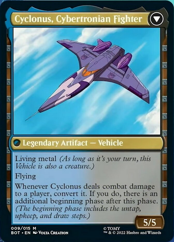 Cyclonus, the Saboteur // Cyclonus, Cybertronian Fighter (BOT-009) [Transformers]: (convertdfc) Foil