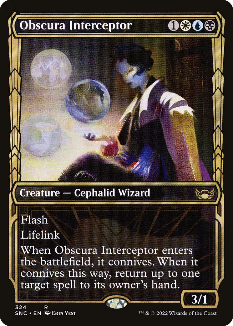 Obscura Interceptor (SNC-324) [Streets of New Capenna]: (Showcase) Foil