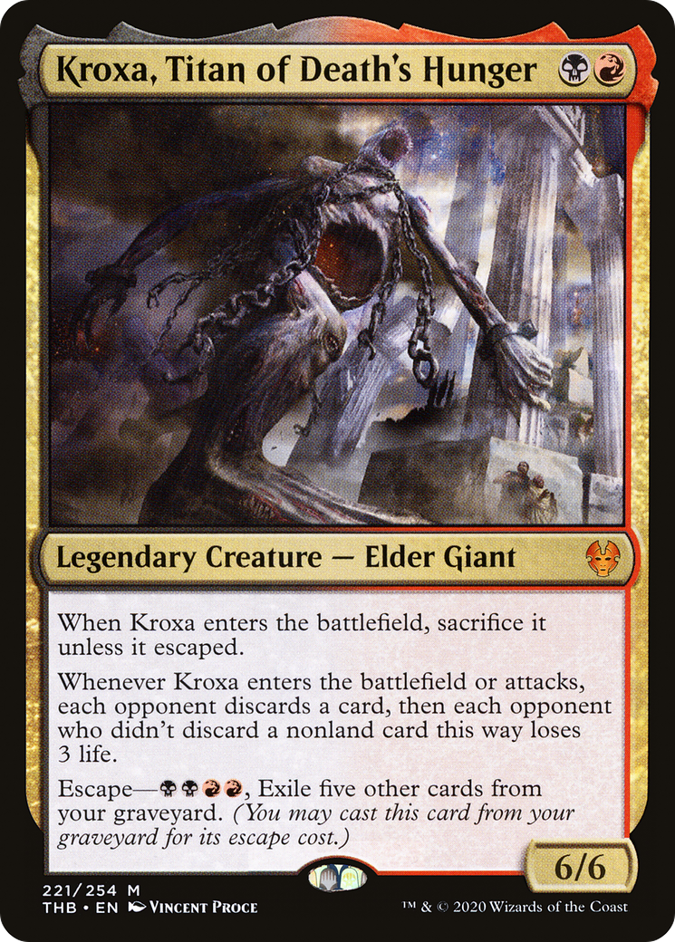 Kroxa, Titan of Death's Hunger (THB-221) [Theros Beyond Death] Foil
