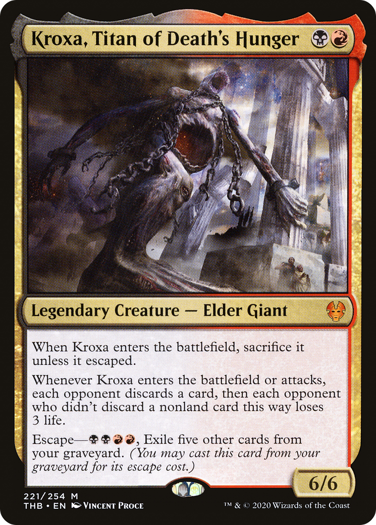 Kroxa, Titan of Death's Hunger (THB-221) [Theros Beyond Death] Foil