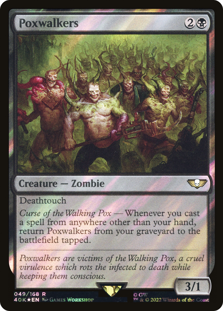 Poxwalkers (Surge Foil) (40K-049) [Warhammer 40,000 Commander] Foil