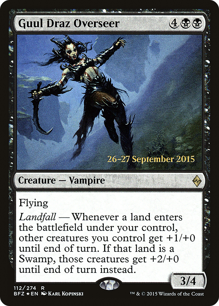 Guul Draz Overseer (PRE-112S) [Battle for Zendikar Promos] Foil