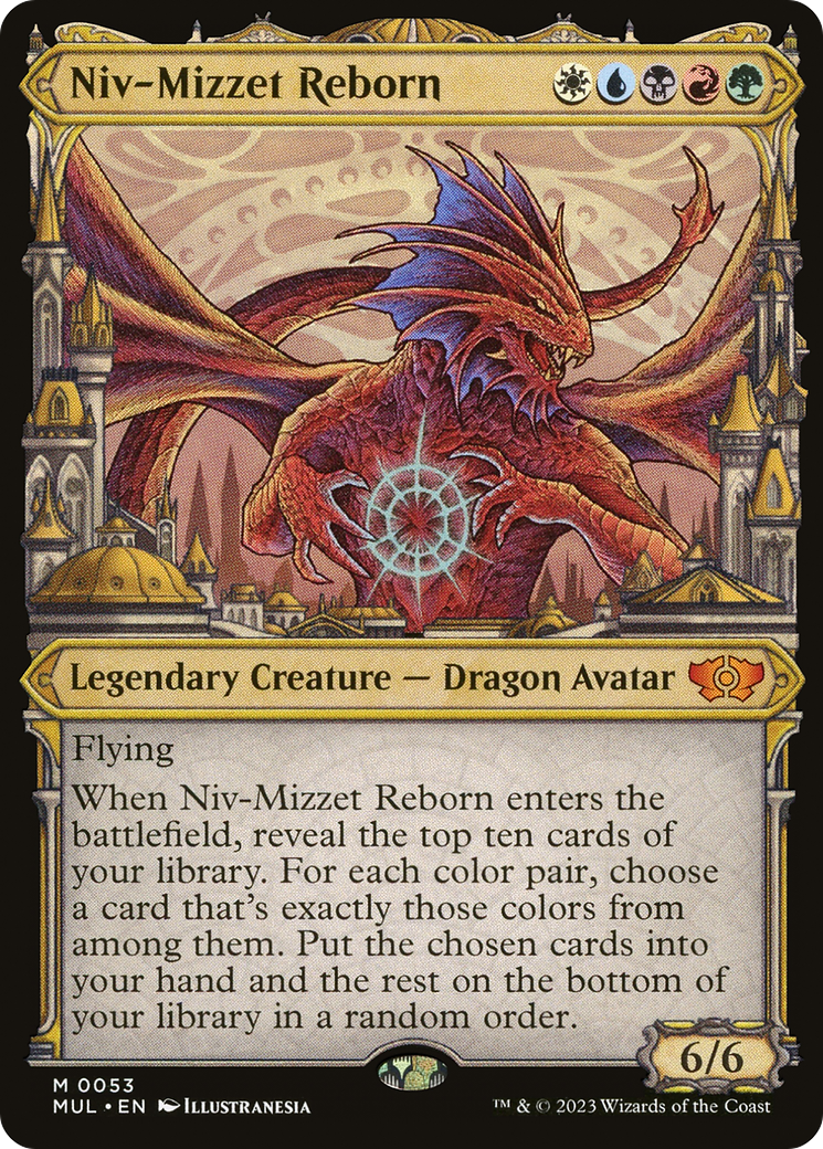 Niv-Mizzet Reborn (MUL-053) [Multiverse Legends]: (Showcase) Foil