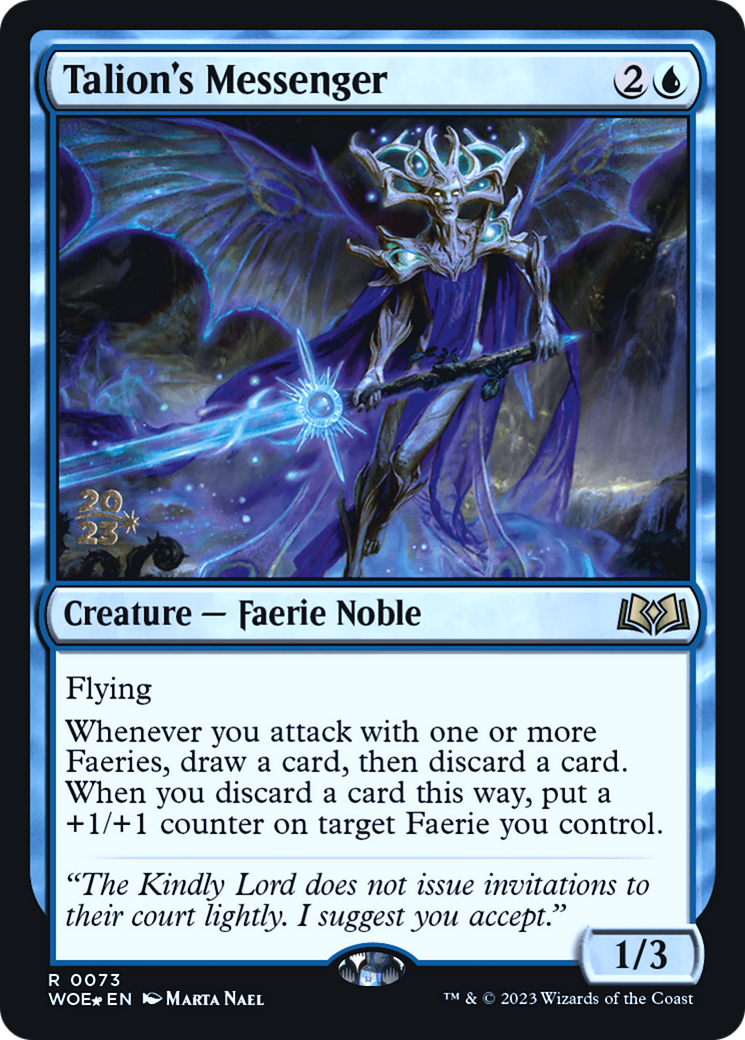Talion's Messenger (PRE-73S) [Wilds of Eldraine Promos] Foil