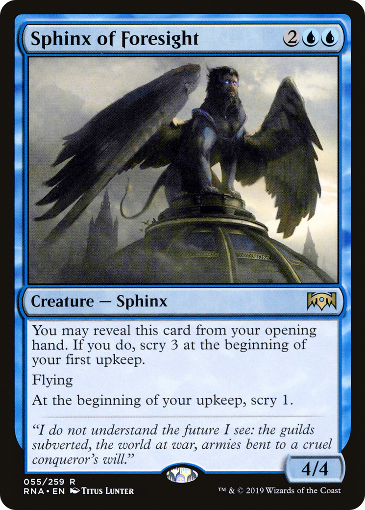 Sphinx of Foresight (RNA-055) [Ravnica Allegiance]