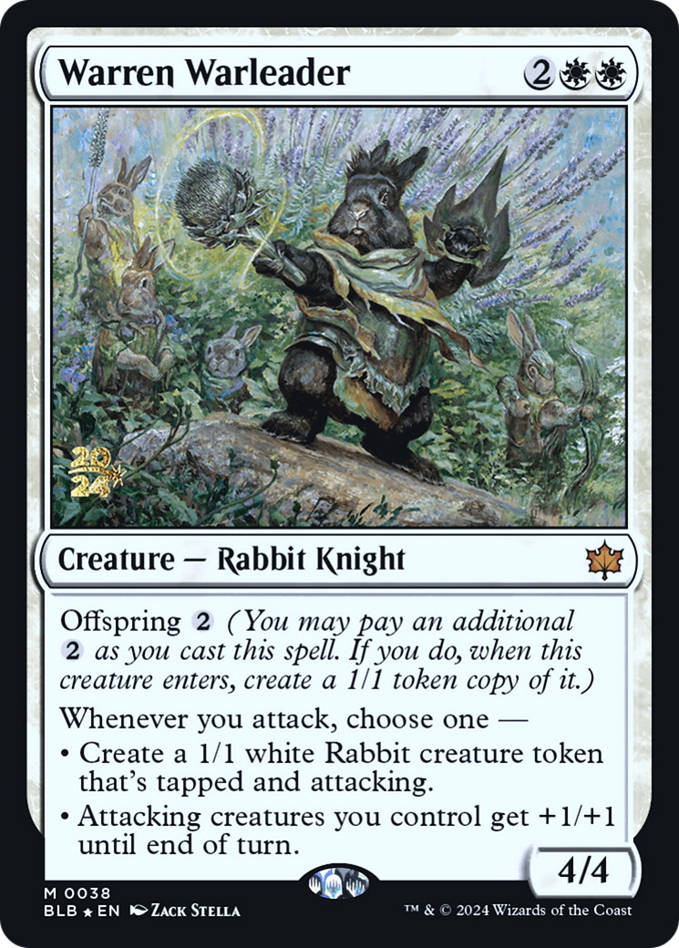 Warren Warleader (PRE-38S) [Bloomburrow Promos] Foil