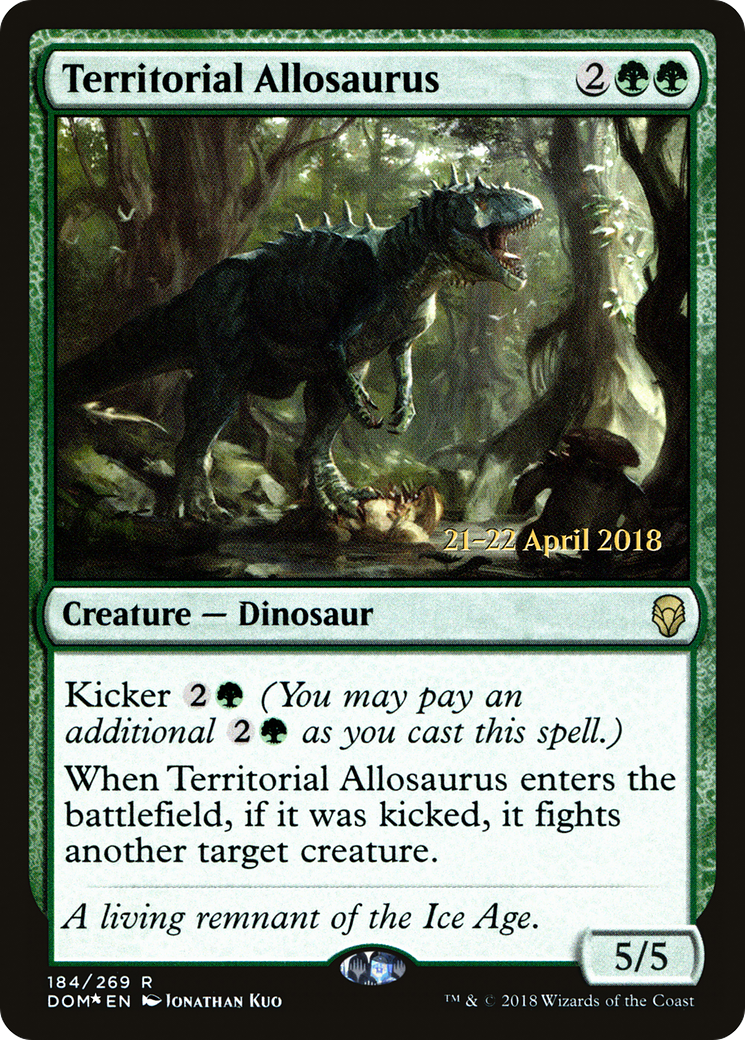 Territorial Allosaurus (PRE-184S) [Dominaria Promos] Foil