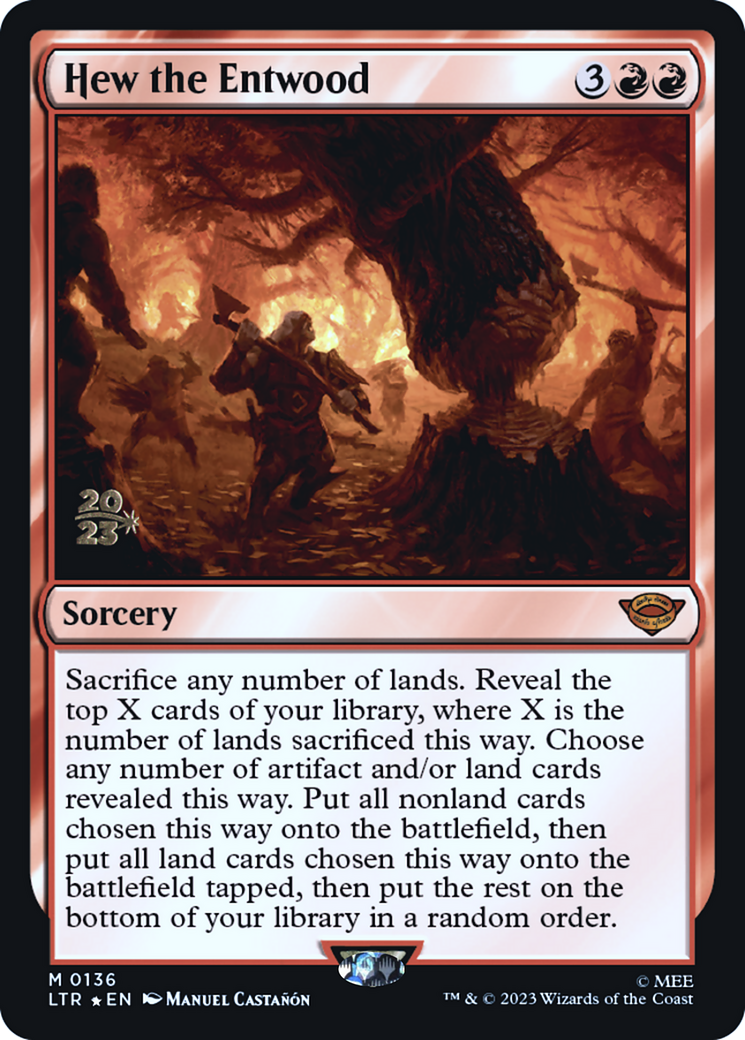 Hew the Entwood (PRE-136) [Tales of Middle-earth Promos] Foil