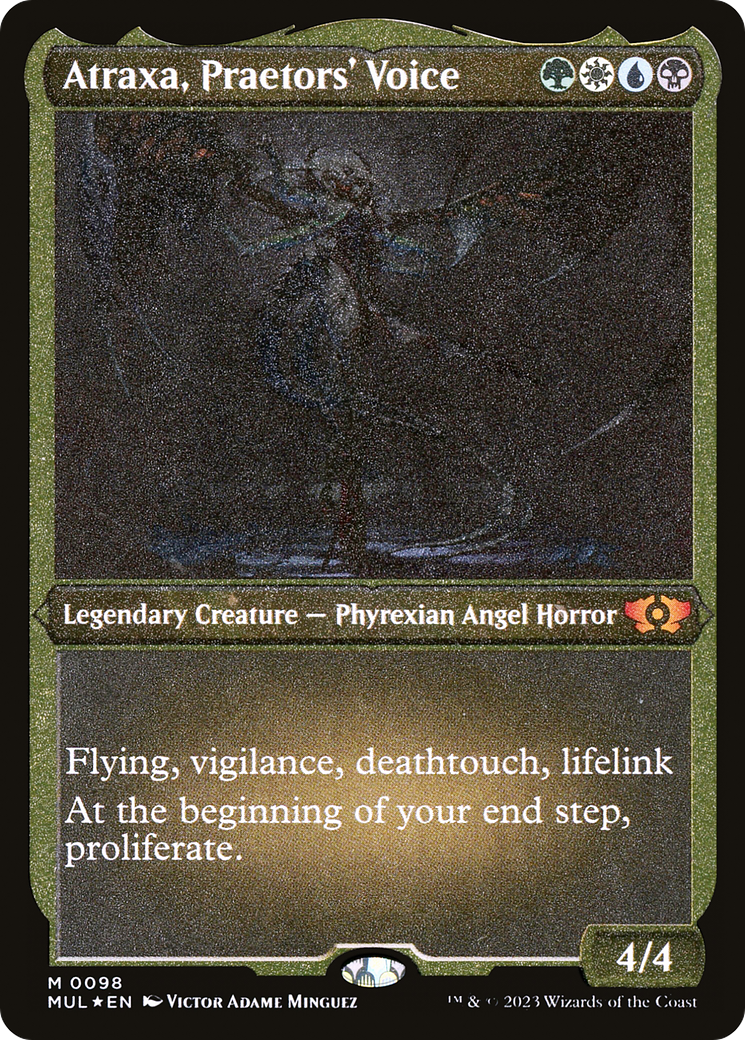 Atraxa, Praetors' Voice (MUL-098) [Multiverse Legends] Etched Foil