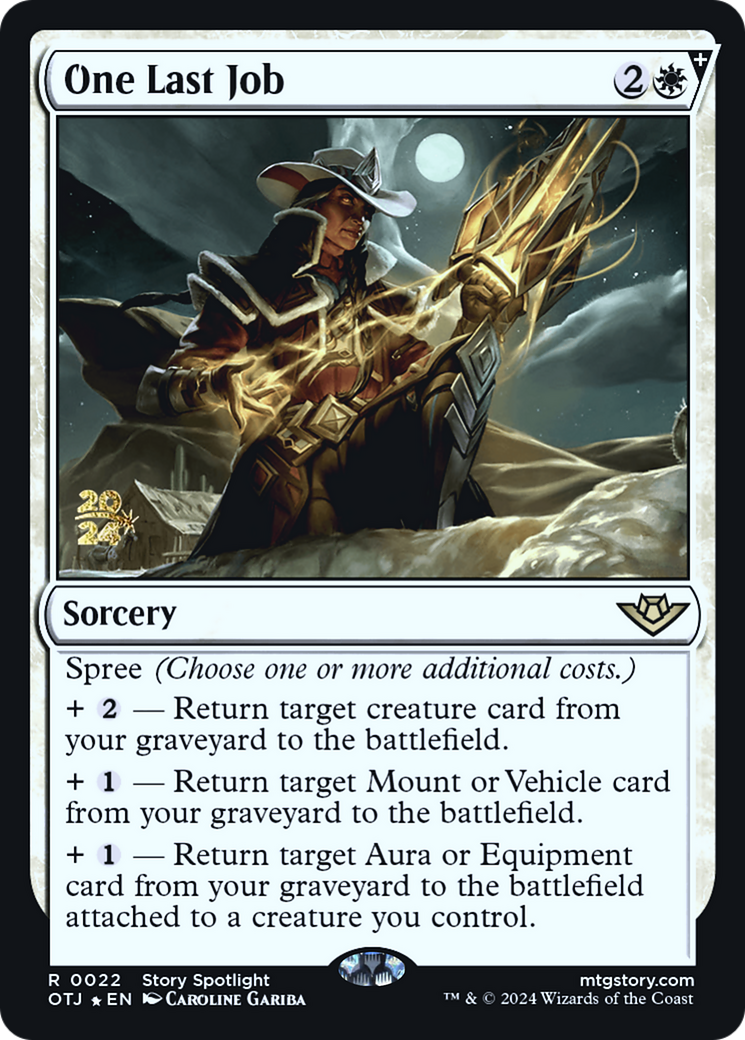 One Last Job (PRE-22S) [Outlaws of Thunder Junction Promos] Foil