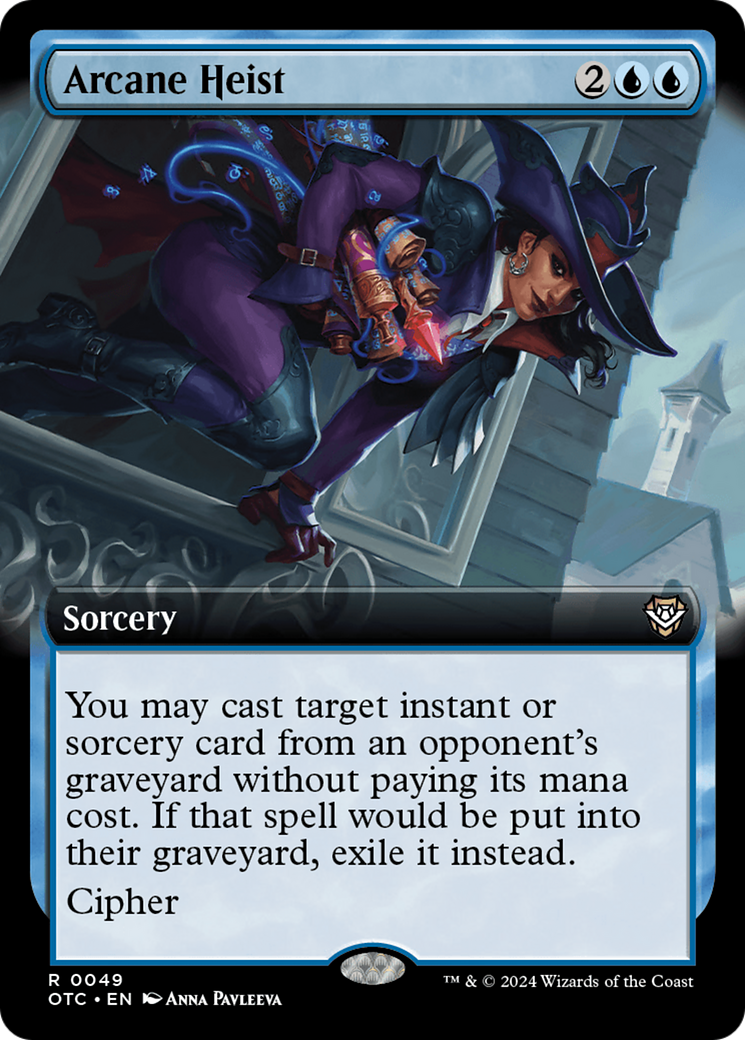 Arcane Heist (OTC-049) [Outlaws of Thunder Junction Commander]: (Extended Art)