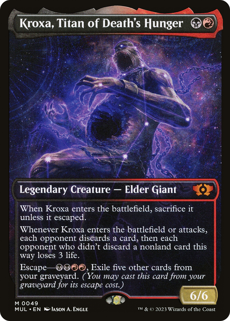 Kroxa, Titan of Death's Hunger (MUL-049) [Multiverse Legends]: (Showcase) Foil