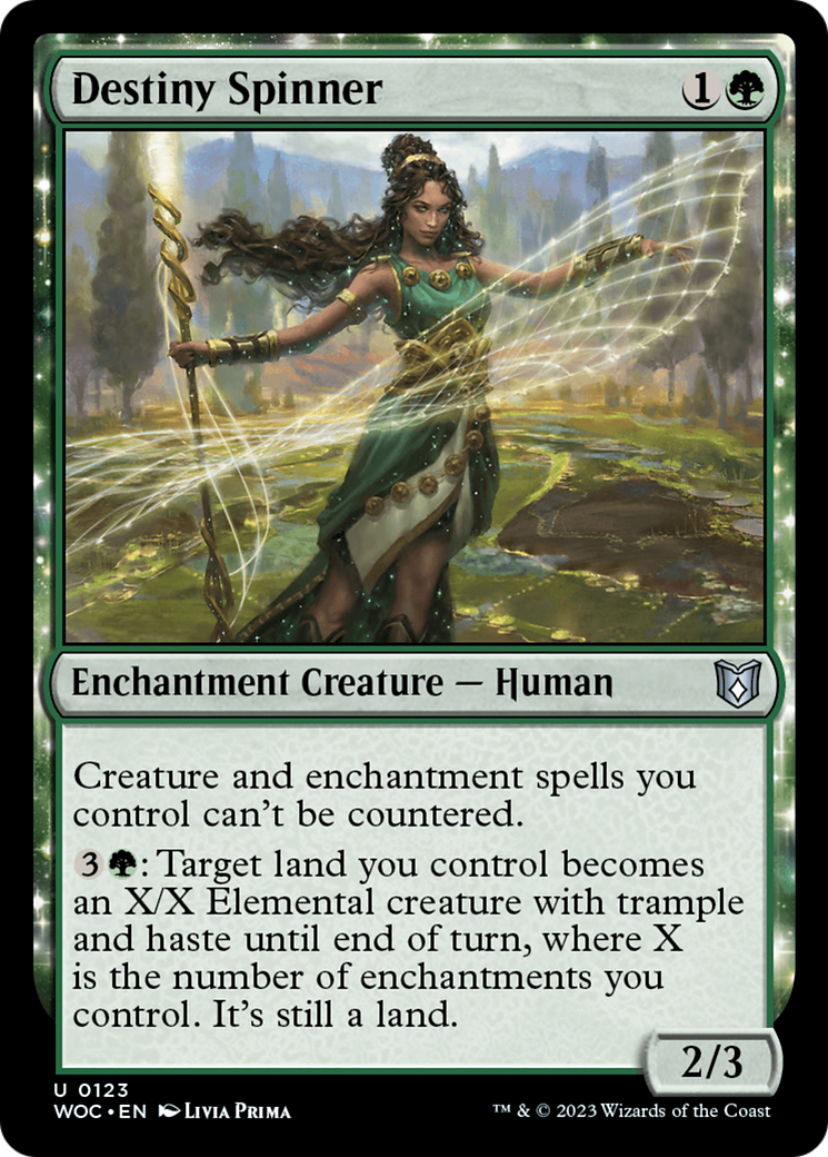 Destiny Spinner (WOC-123) [Wilds of Eldraine Commander]: (enchantment)