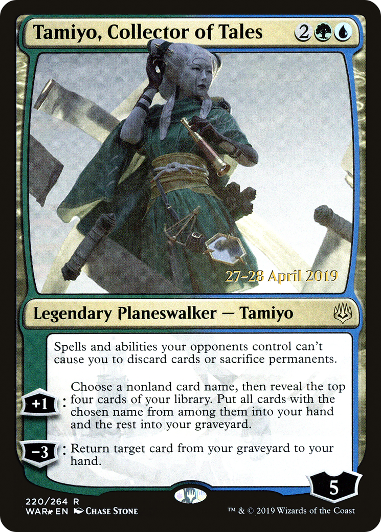 Tamiyo, Collector of Tales (PRE-220S) [War of the Spark Promos] Foil