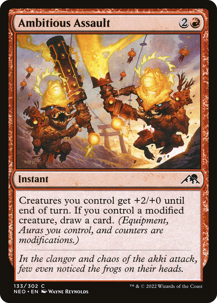 Ambitious Assault (NEO-133) [Kamigawa: Neon Dynasty] Foil