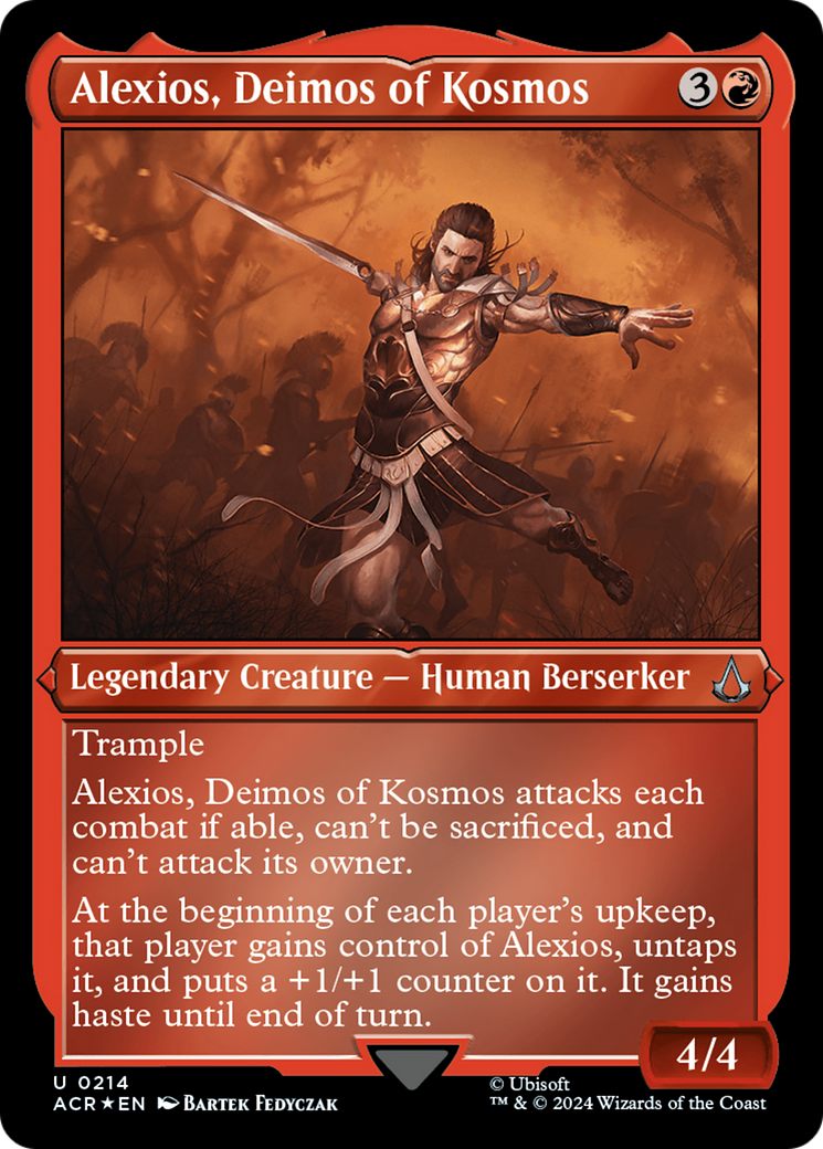 Alexios, Deimos of Kosmos (ACR-214) [Assassin's Creed] Etched Foil