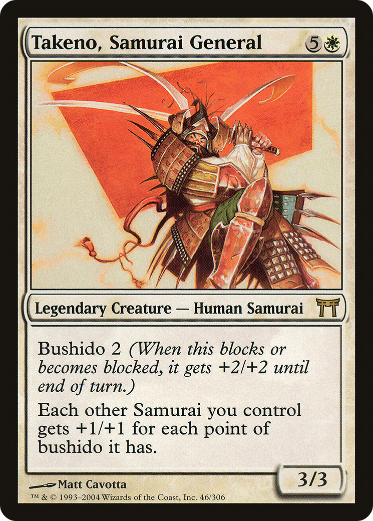 Takeno, Samurai General (CHK-046) [Champions of Kamigawa] Foil