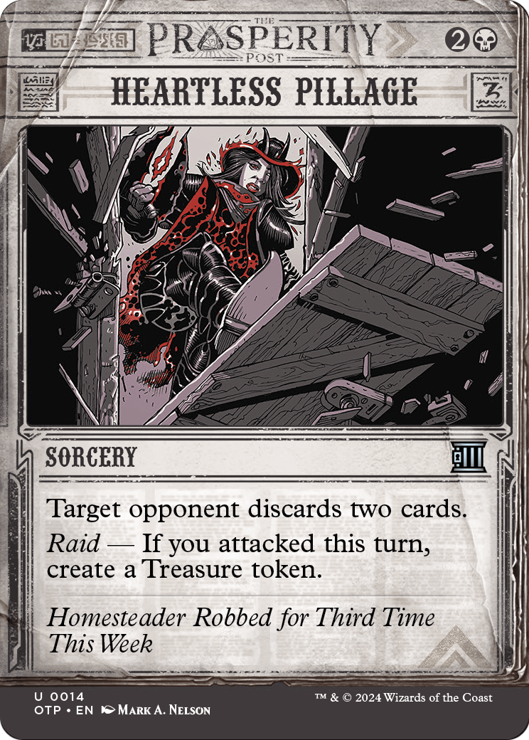 Heartless Pillage (OTP-014) (Showcase) (Borderless) [Breaking News] Foil