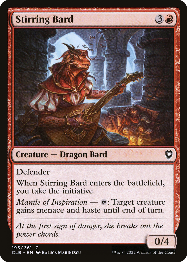 Stirring Bard (CLB-195) [Commander Legends: Battle for Baldur's Gate]