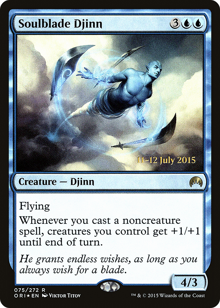 Soulblade Djinn (PRE-75S) [Magic Origins Promos] Foil