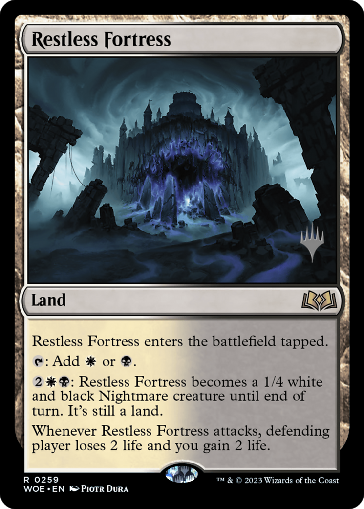 Restless Fortress (PPWOE-259P) [Wilds of Eldraine Promos]