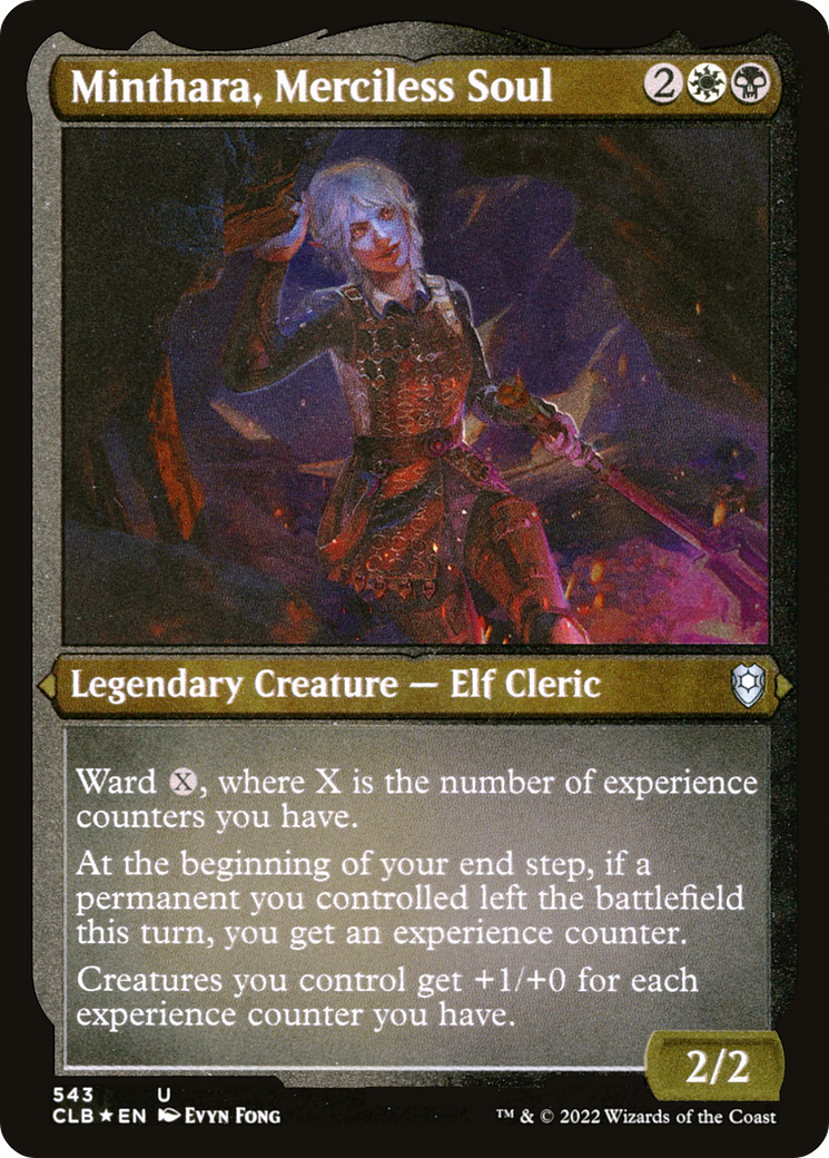 Minthara, Merciless Soul (Foil Etched) (CLB-543) [Commander Legends: Battle for Baldur's Gate] Foil