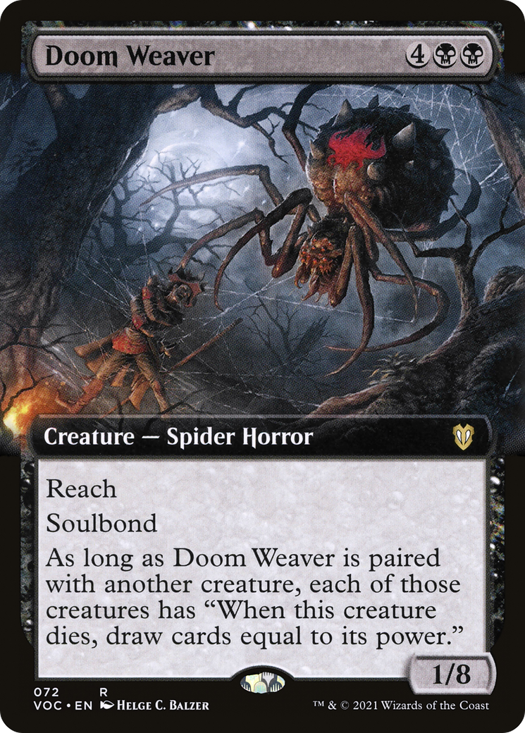 Doom Weaver (Extended Art) (VOC-072) [Crimson Vow Commander]