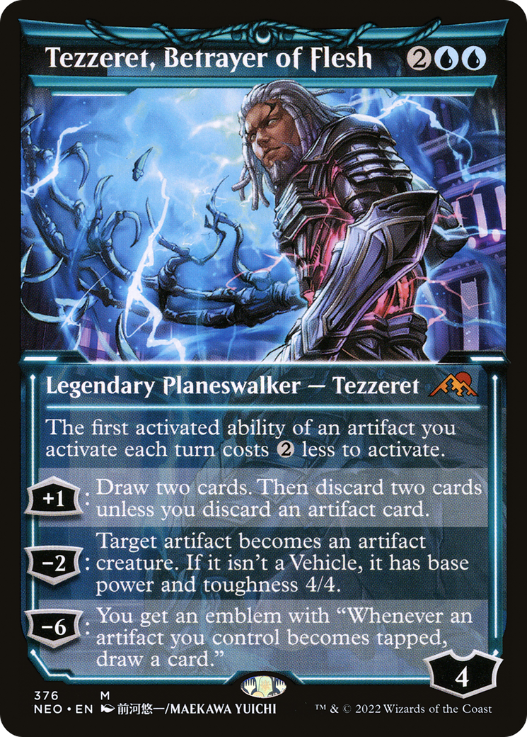 Tezzeret, Betrayer of Flesh (Showcase) (NEO-376) [Kamigawa: Neon Dynasty]