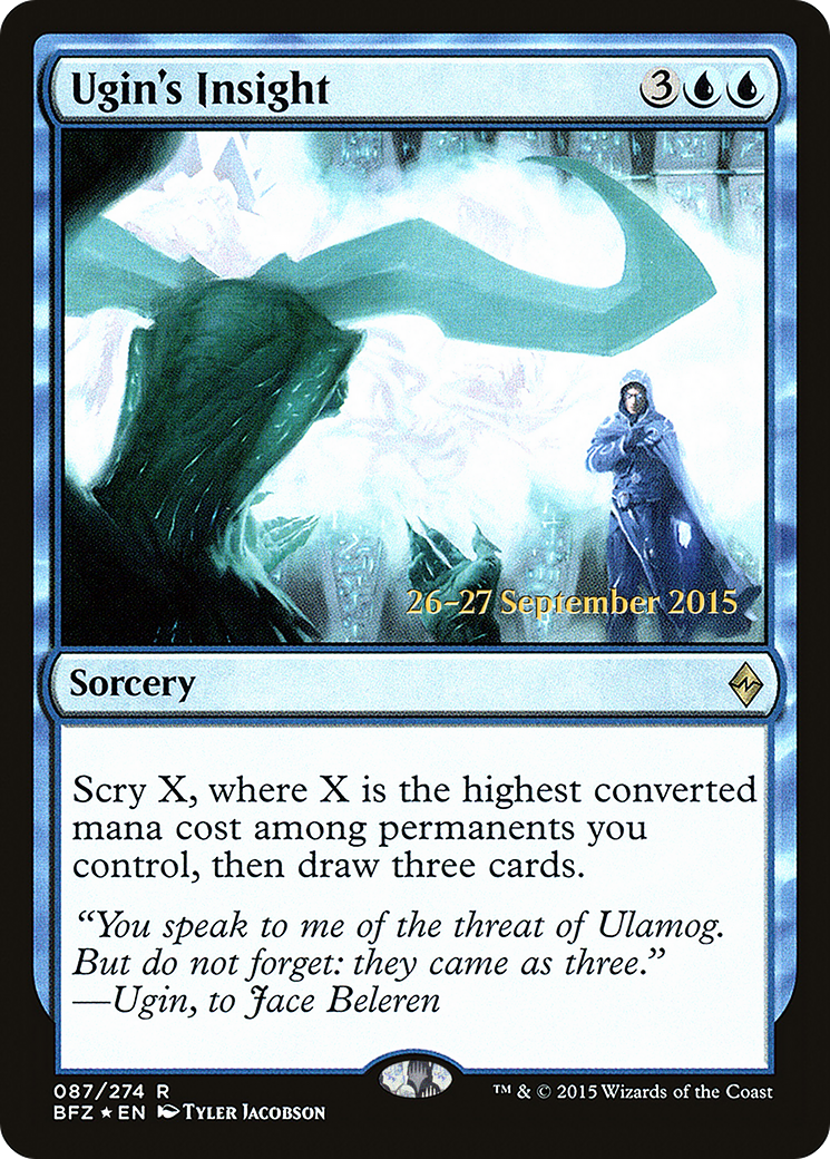 Ugin's Insight (PRE-87S) [Battle for Zendikar Promos] Foil