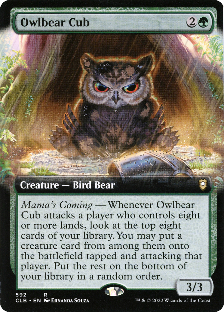 Owlbear Cub (CLB-592) [Commander Legends: Battle for Baldur's Gate]: (Extended Art) Foil