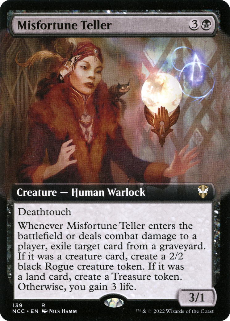 Misfortune Teller (NCC-139) [New Capenna Commander]: (Extended Art)