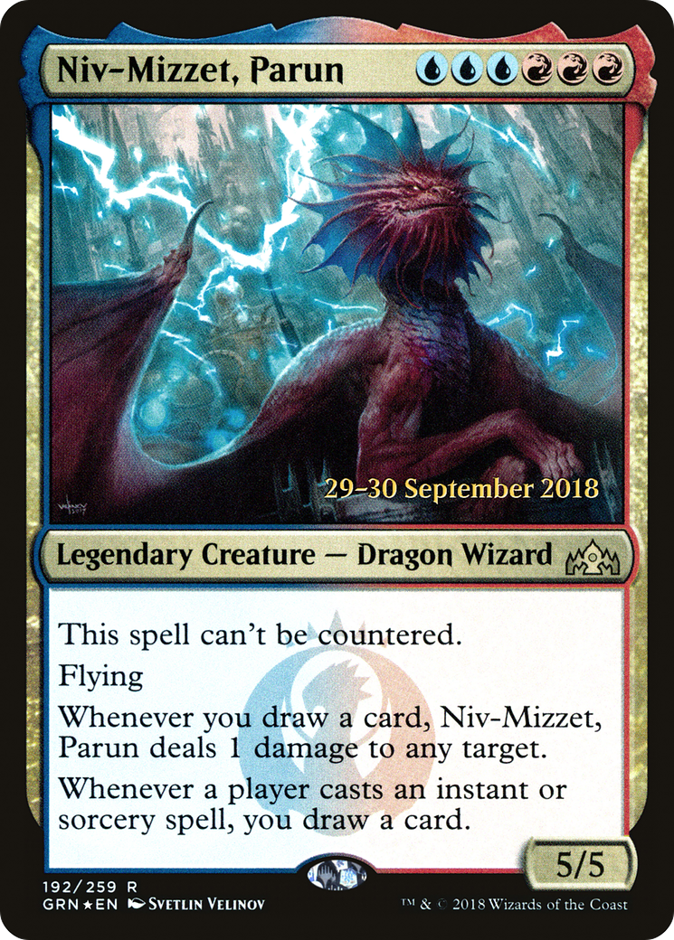 Niv-Mizzet, Parun (PRE-192S) [Guilds of Ravnica Promos] Foil