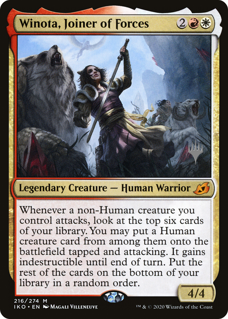 Winota, Joiner of Forces (PPIKO-216P) [Promo Pack: Ikoria: Lair of Behemoths Promos]