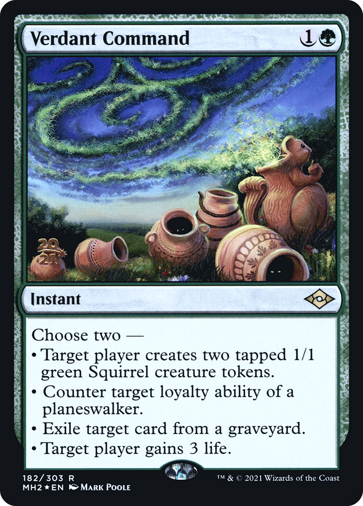 Verdant Command (PRE-182S) [Modern Horizons 2 Promos] Foil