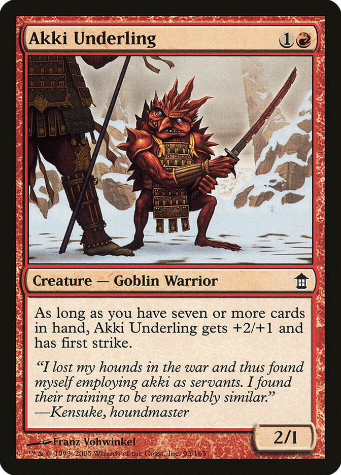 Akki Underling (SOK-093) [Saviors of Kamigawa]