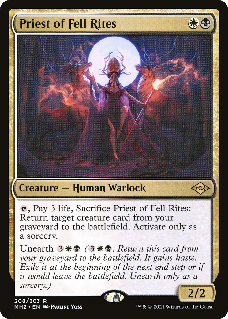 Priest of Fell Rites (MH2-208) [Modern Horizons 2] Foil