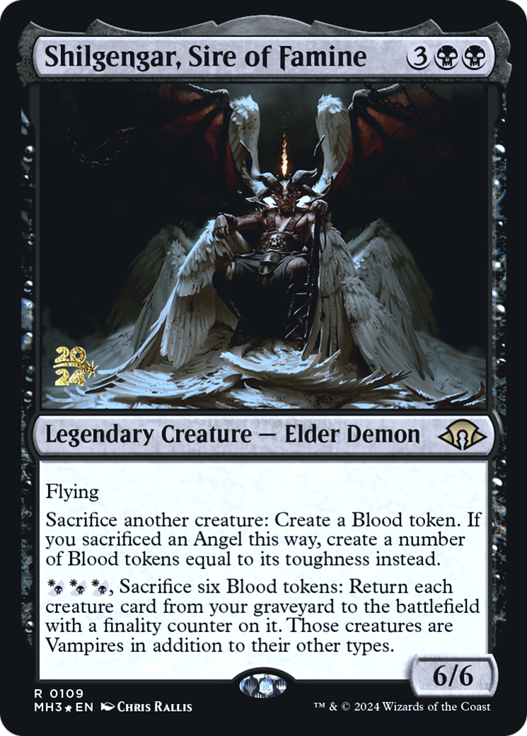 Shilgengar, Sire of Famine (PRE-109S) [Modern Horizons 3 Promos] Foil