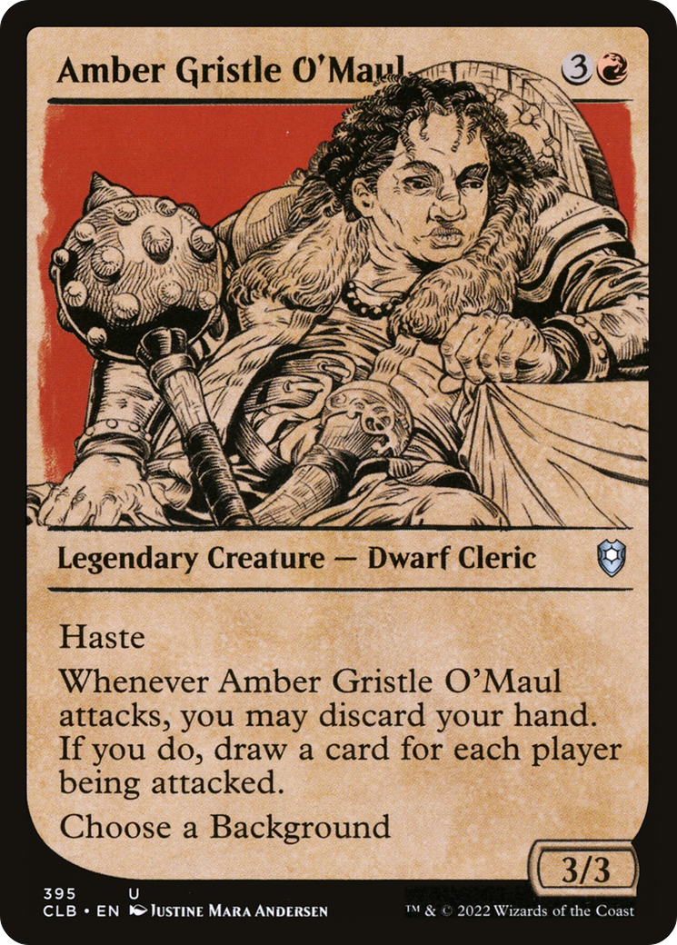 Amber Gristle O'Maul (CLB-395) [Commander Legends: Battle for Baldur's Gate]: (Showcase)