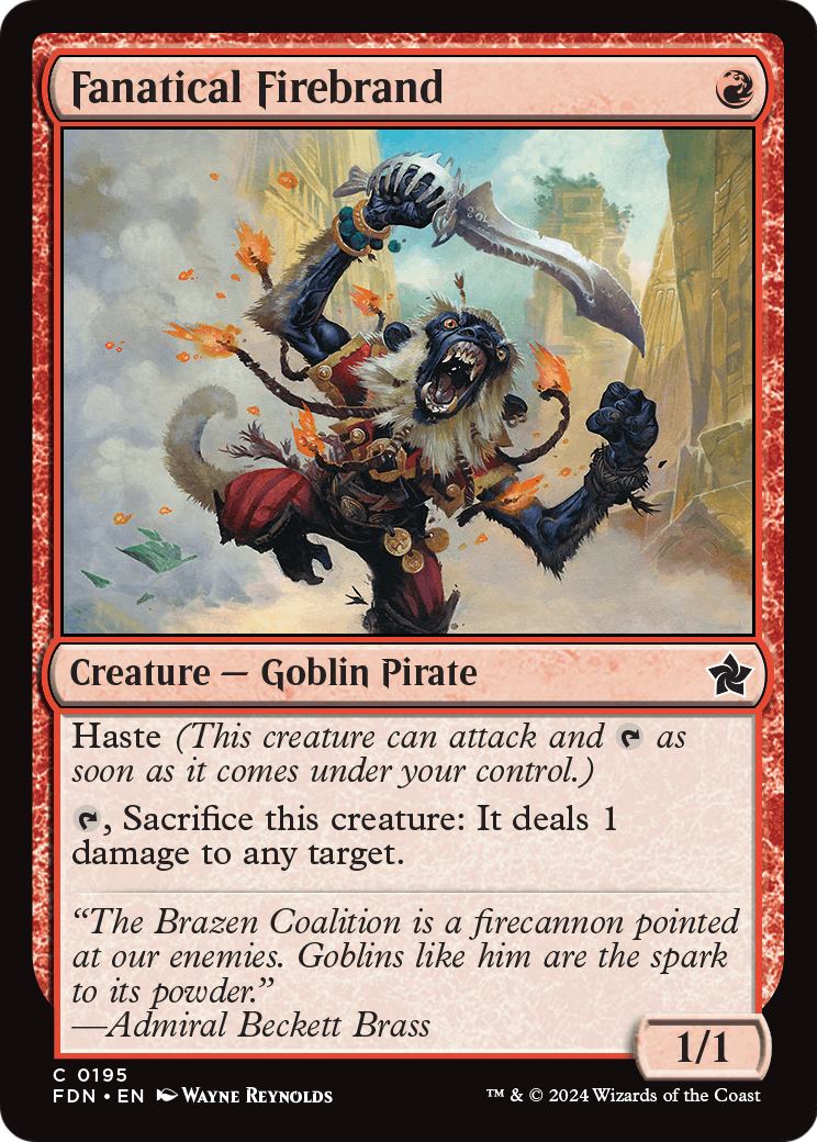 Fanatical Firebrand (FDN-195) [Foundations] Foil