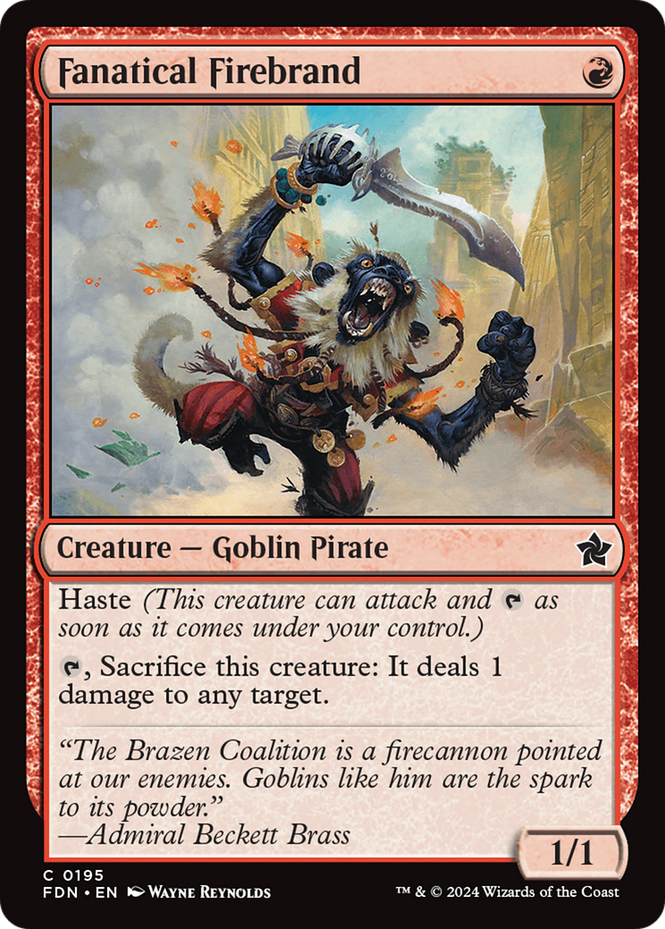 Fanatical Firebrand (FDN-195) [Foundations] Foil