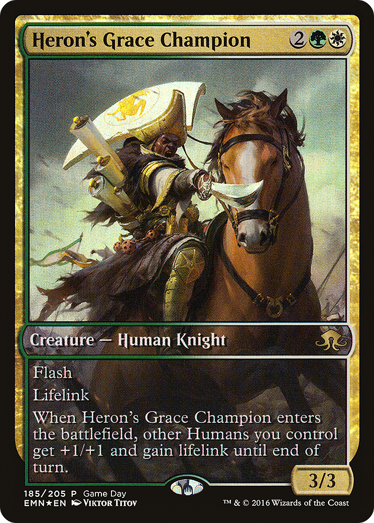Heron's Grace Champion (GAME-185) [Eldritch Moon Promos] Foil