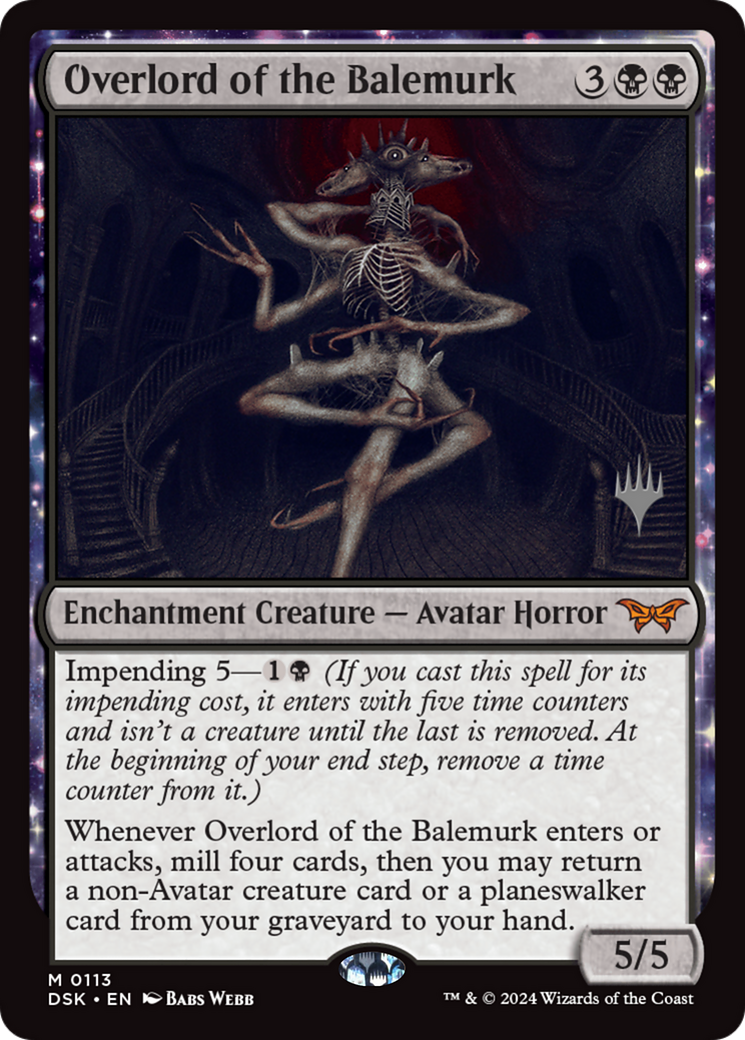 Overlord of the Balemurk (PPDSK-113P) [Duskmourn: House of Horror Promos]: (enchantment)