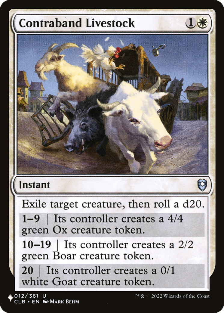 Contraband Livestock (LIST-CLB-12) [The List]