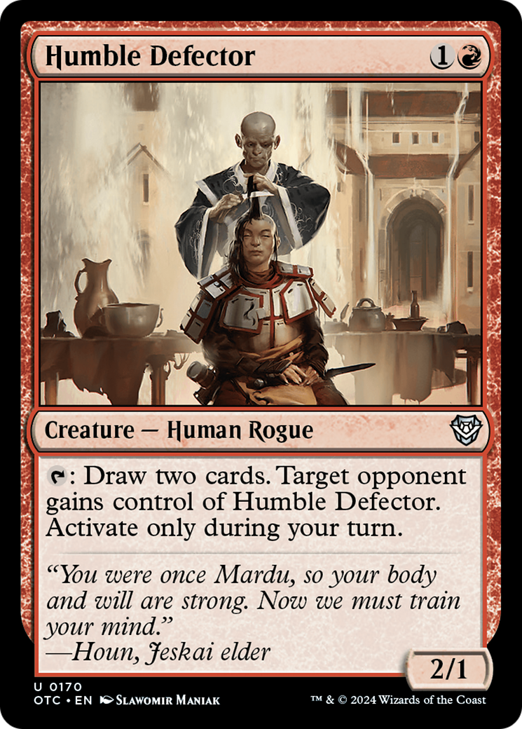 Humble Defector (OTC-170) [Outlaws of Thunder Junction Commander]