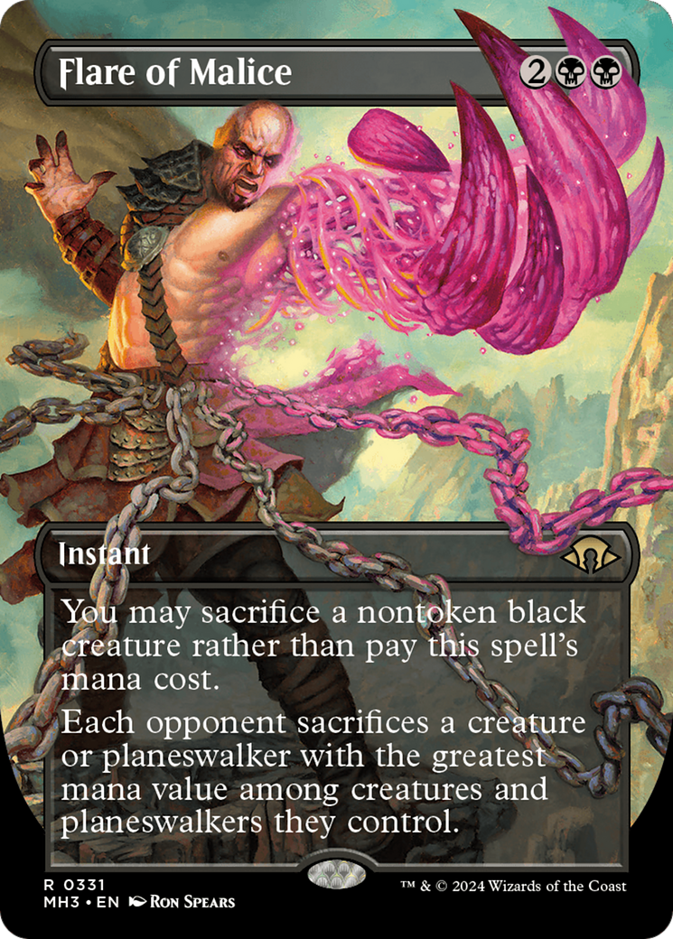 Flare of Malice (MH3-331) [Modern Horizons 3] (Borderless) Foil
