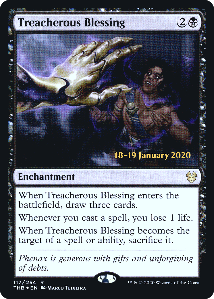 Treacherous Blessing (PRE-117S) [Theros Beyond Death Promos] Foil