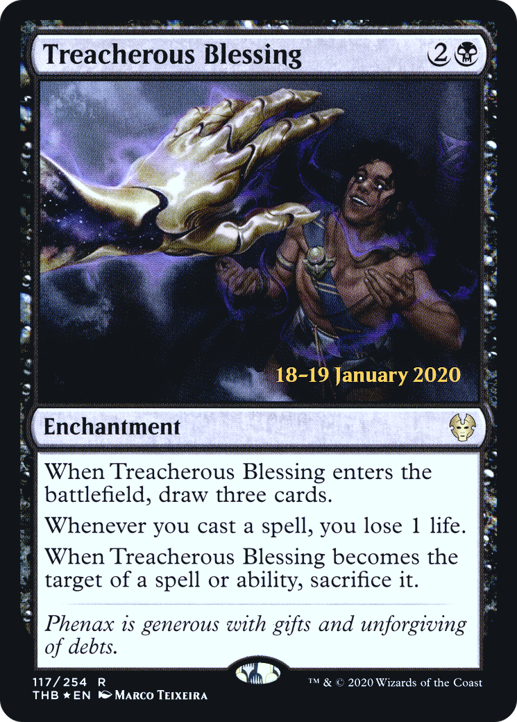 Treacherous Blessing (PRE-117S) [Theros Beyond Death Promos] Foil