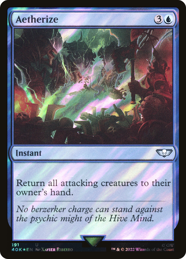 Aetherize (Surge Foil) (40K-191) [Warhammer 40,000 Commander] Foil