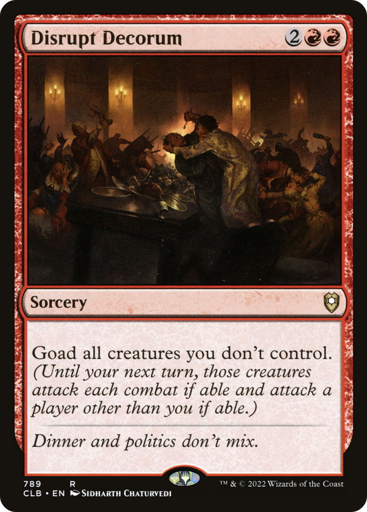 Disrupt Decorum (CLB-789) [Commander Legends: Battle for Baldur's Gate]