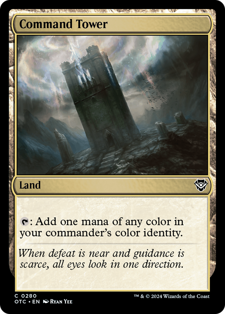 Command Tower (OTC-280) [Outlaws of Thunder Junction Commander]